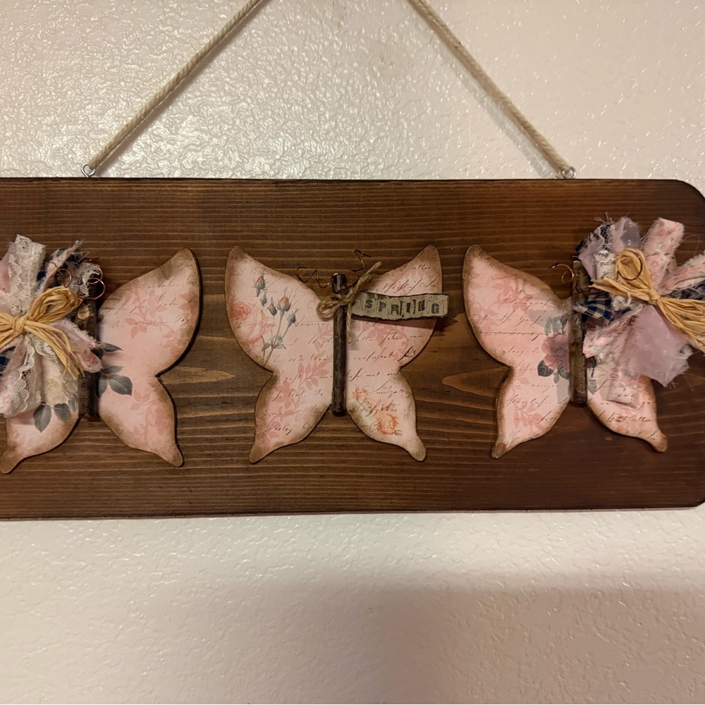 Handmade Butterfly Wall Plaque